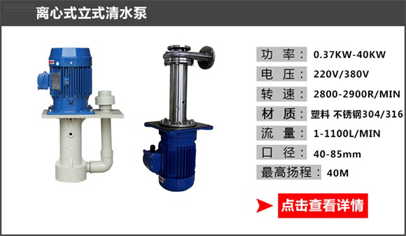 離心式立式清水泵